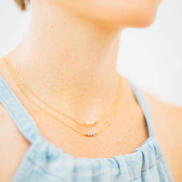 3 Crystals Necklace | 3 Colors