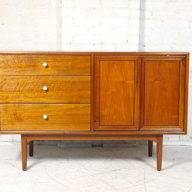 Vintage mcm 3 drawer Drexel Declaration Kipp Stewart small storage cabinet credenza | Free delivery in NYC and Hudson Valley areas 