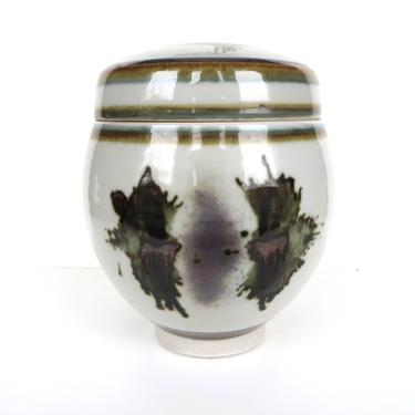 Elegant Studio Pottery Urn Vase, Vintage  Contemporary Ceramic Urn, Signed Lidded Pottery Vase, Pet Urn, Cremation Memorial Urn 