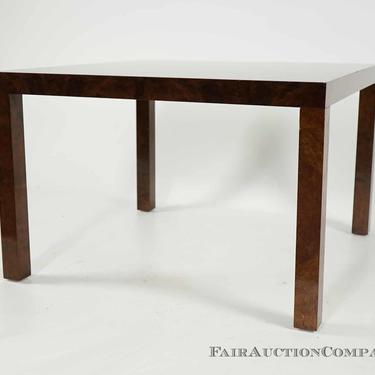 Milo Baughman for Directional Burled Wood Table