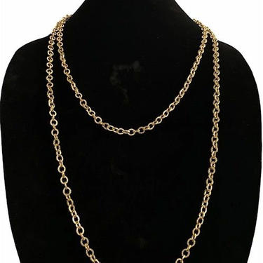Double Strand Gold tone link necklace 