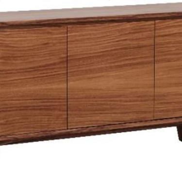 Free and Insured Shipping Within US - Solid Wood Mid Century Modern Style Three Door Cabinet or TV Credenza or Console or Sideboard 