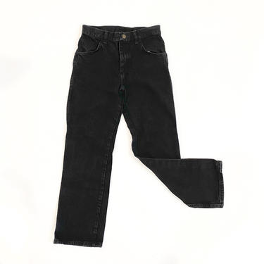 80s high waisted black Rustler jeans 