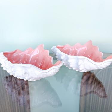 Pair of Fitz and Floyd Pink Shell Dishes