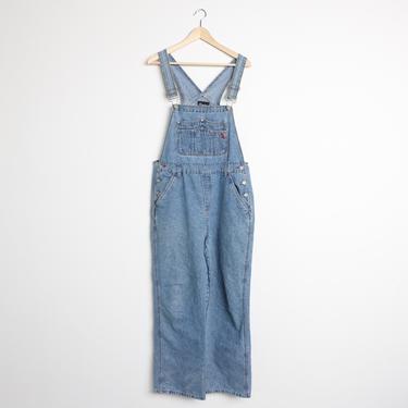 vintage NO Boundaries brand faded blue jean denim perfectly worn in OVERALLS -- size small 