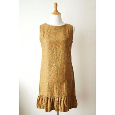 vintage 60s cotton shift dress size x-small 