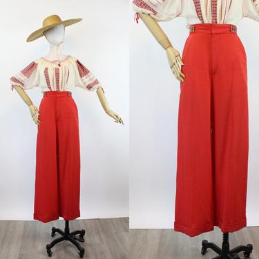 1970s does 1940s WIDE LEG trousers pants xs | new fall 