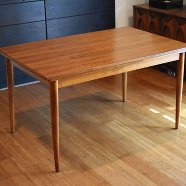 Newly-restored &amp;quot;rectangular-ish&amp;quot; teak extendable dining table by Moreddi 