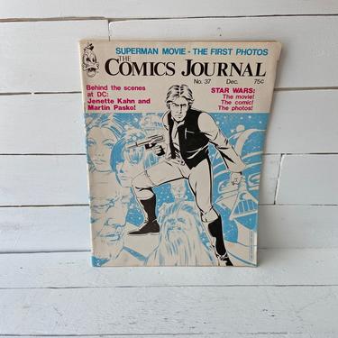 Vintage 1977 Comics Journal Magazine #37 Star Wars Han Solo, Superman, Steve Reeves // Vintage Star Wars Memorabilia Collector // Gift by CuriouslyCuratedShop