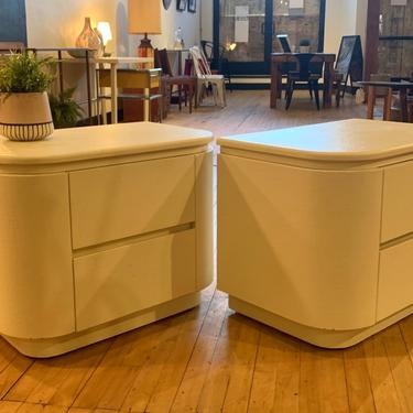 Pair of 80&#8217;s Nighstands w/ Two Drawers