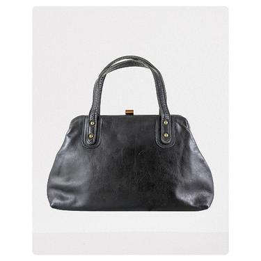 vintage 60's leather satchel (Size: OS)