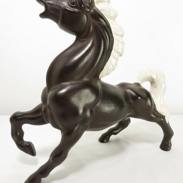 VTG Mid Century CERAMIC HORSE ART POTTERY SCULPTURE Statue Stallion Retro NICE!
