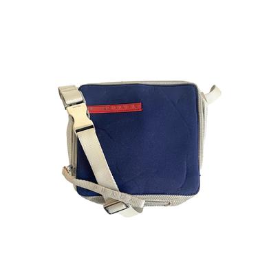Prada Blue Logo Utility Bag
