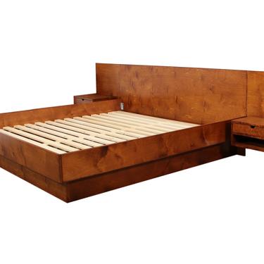 Danish Inspired Custom King Size Platform Bed by Retro Passion 21 