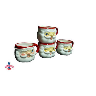 Vintage Santa Claus Mugs, Holt Howard Santa Mug, Winking Santa Claus Mug, Christmas Coffee Mug, Tea Cup, Hot Chocolate Mug 