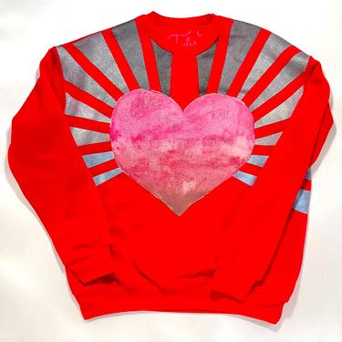 Sacred Heart Sweatshirt in Red
