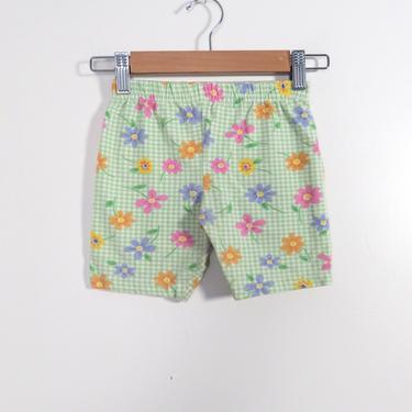 Vintage 90s Floral Print Shorts Size 4T 