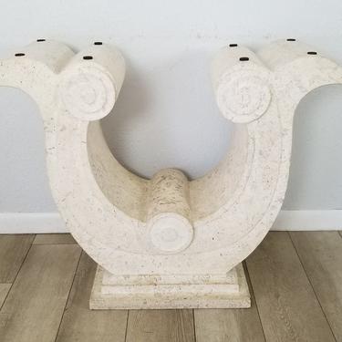 Vintage Sculptural Keystone Console / Dining Table Base . 