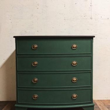 Finished with Annie Sloan Admiral Green medium size federal style dresser / entryway storage 