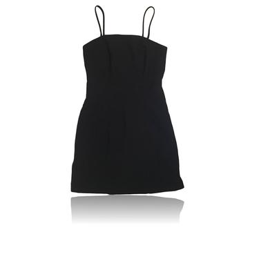90s Black A-Line Mini Dress  // Above the Knee Mini Dress // LBD // Size 9/10 
