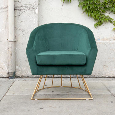 Green Velvet Club Chair