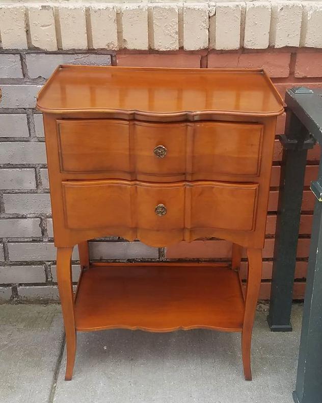 SOLD. French Provincial Two Drawer Night Stand, Widdicomb Co.,$283.