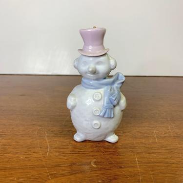Vintage Lladro Christmas Ornament Snowman 5841 