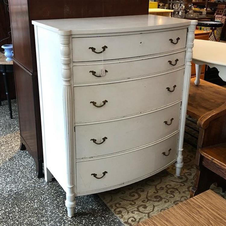                   White painted Chest of drawers - $495!