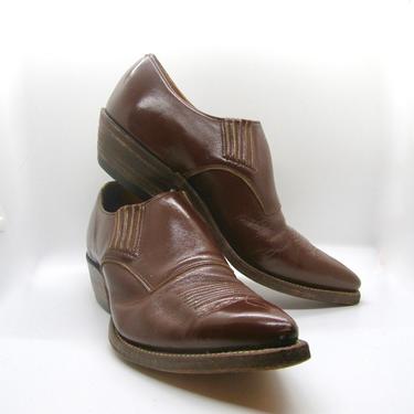 BEST WESTERN 1980's Nocona Leather Western Ankle Boots  | Nocona Texas Boots | Southwestern Western | 9D Mens 