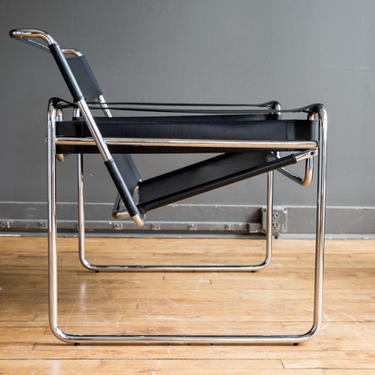 Black Leather Wassily Chair