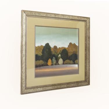 Framed Pulliam Treeline Painting 