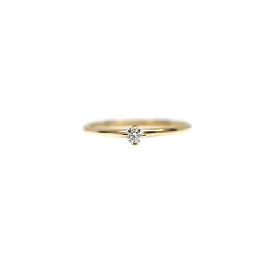 Teeny Tiny Prong Diamond Ring