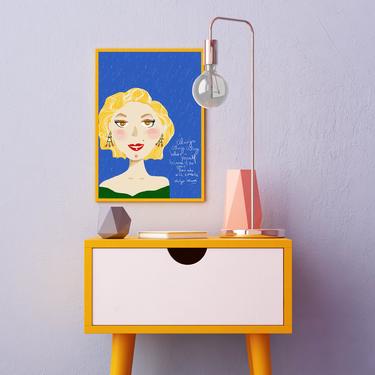 Marilyn Monroe -  Art Print Series - Girl Power -cubicle decor- Office Art- Quirky illustrations - Home decor 