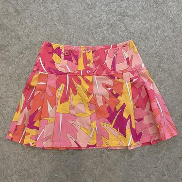 Pucci Pink Leaf Mini Skirt