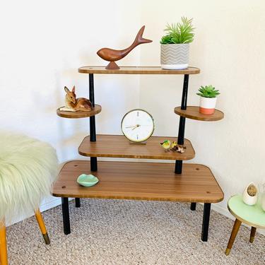 50s Tiered Plant Stand, Mid Century Indoor Planter, Formica Side Table, German Vintage Table, Side Table End Table, Atomic Table, Space Age 