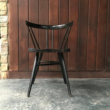 1950s Spainhour Black Side Chair Vintage Mid-Century Paul McCobb Spindle Nakashima 