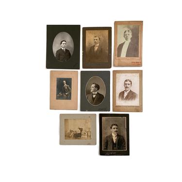 Cabinet Card Portraits of Men- Lot of 8 
