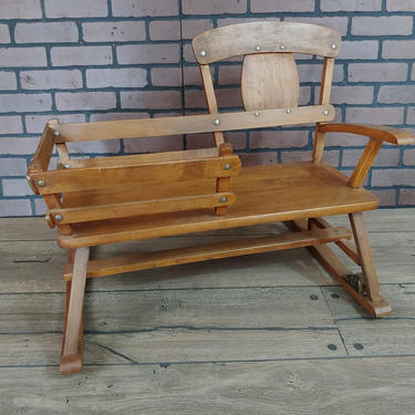 Wood Children's Rocking Chair/Bench/Cradle/Mammy Bench with Music Box 