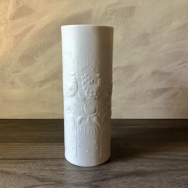 Vintage Rosenthal Studio-Linie Vase by Björn Wiinblad - White Bisque Porcelain 