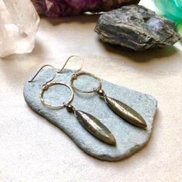 Gold Fill and Pyrite Earrings