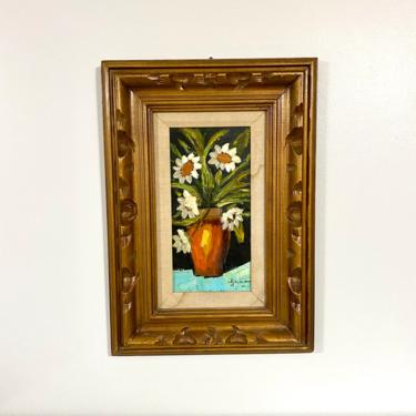 Vintage Framed Art/ Floral Painting /Original Signed Art 