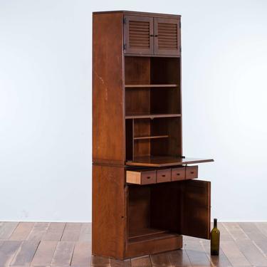 Ethan Allen By Baumritter Secretary Desk Hutch Cabinet