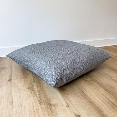 Jacquard Angle Blue Floor Pillow Cover