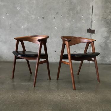 Pair of Compass Chairs by Erik Kirkegaard