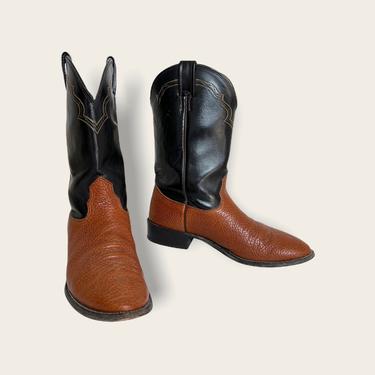 Vintage NOCONA 2-Tone Cowboy Boots ~ 10 1/2 E ~ Western / Rockabilly ~ 