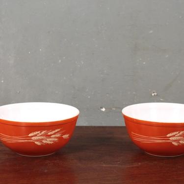 Pair of Pyrex Wheat Bowls