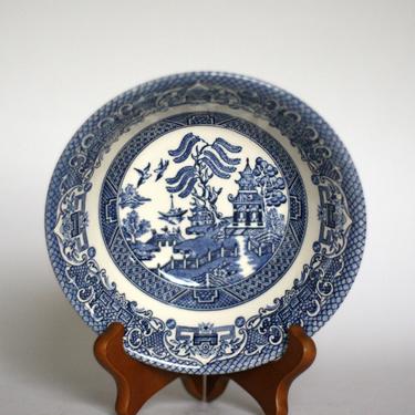 vintage blue willow cereal bowl EIT made in england 