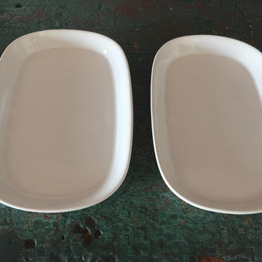 Vintage TWA First Class Meal Service Plates - Set of 2 