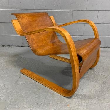 Rare Scandinavian Finnish Cantilevered Lounge Arm Chair Model 31/42 in Birch by Alvar Aalto for Artek, 1931.