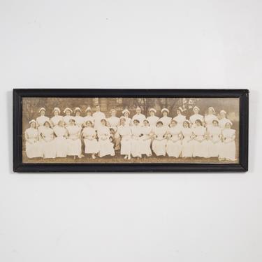 Early 20th c. Nurses and Doctors Panoramic Photo c.1900-1910